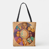 Cirkel van vrouwen tote bag (Achterkant)