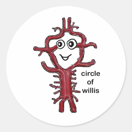 Cirkel van Willis Ronde Sticker (Voorkant)