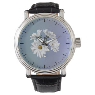 Cirkel van witte madeliefjes horloge