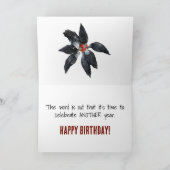 Cirkel van Zwart & Wit Kippen Eten Watermeloen Kaart (Binnen)