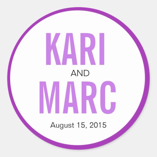 Cirkel velg omtrek voorkeursticker | PAARSE Ronde Sticker (Voorkant)