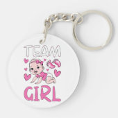 Cirkel voor teammeisjes weergeven sleutelhanger (Achterkant)