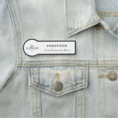 Cirkel Vormde Aangepast Personeel Bedrijfs van de Naamplaatje (In situ)