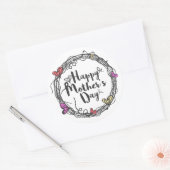 Cirkel w / Harten Happy Moederdag Sticker Seal (Envelop)