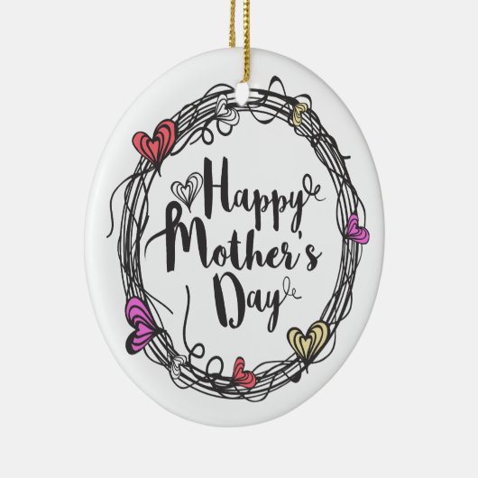 Cirkel w met hart Happy Moederdag | ORNAMENT (Rechts)