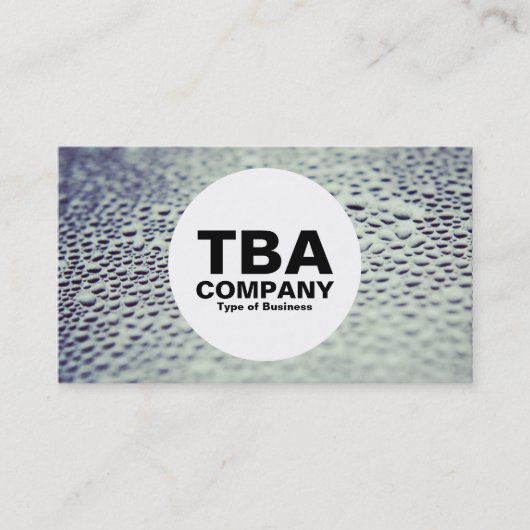 Cirkel - Waterdruppels op glas 01 Visitekaartje (Voorkant)