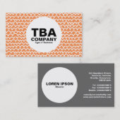 Cirkel - Wavy - Wit op Lt Oranje f79256 Visitekaartje (Voorkant / Achterkant)