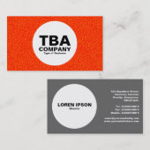 Cirkel - Willekeurige spots - Rood op Sinaasappel Visitekaartje (Voorkant / Achterkant)