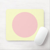 Cirkel - Zachte roze met Bleek geel Muismat (Met muis)