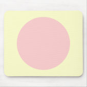 Cirkel - Zachte roze met Bleek geel Muismat (Voorkant)