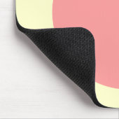 Cirkel - Zachte roze met Bleek geel Muismat (Hoek)