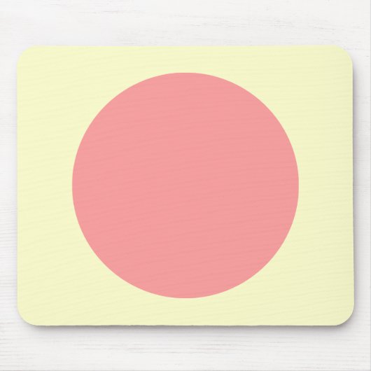Cirkel - Zachte roze met Bleek geel Muismat (Voorkant)