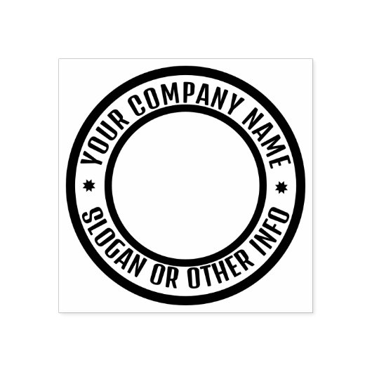 Cirkel Zakelijk Logo Custom Rubber Stempel (Afrduk)