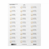 Cirkel Zakelijk Logo op Witte Promo Etiket (Full Sheet)