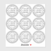 Cirkel zakelijke Logo Aangepast wissen Sticker (Vel)