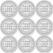 Cirkel zakelijke Logo Aangepast wissen Sticker (Voorkant)