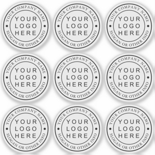Cirkel zakelijke Logo Aangepast wissen Sticker (Voorkant)