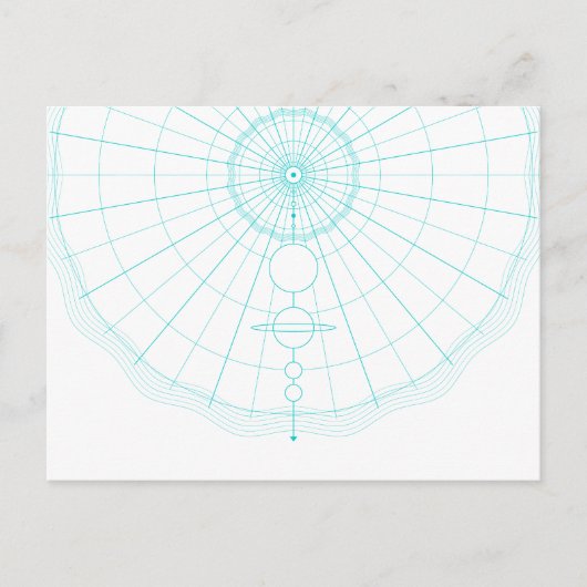 cirkel zonnestelsel briefkaart (Voorkant)