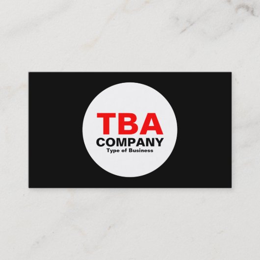 Cirkel - zwart visitekaartje (Voorkant)