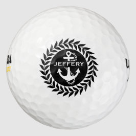 Cirkel zwart/wit en handgereedschap golfballen