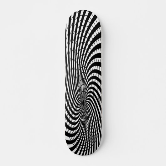 cirkel zwart-wit skateboard (Voorkant)