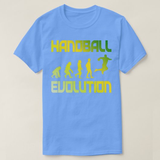 Cirkelaar voor handbal-evolutie achterkamer t-shirt (Design voorkant)