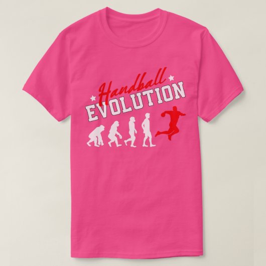 Cirkelaar voor handbal-evolutie achterkamer t-shirt (Design voorkant)