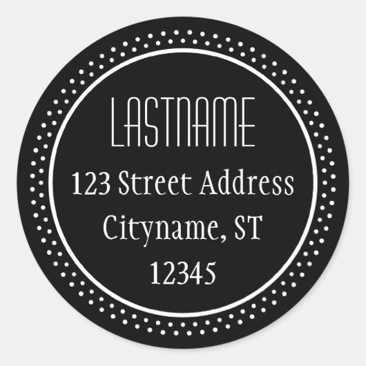 Cirkeladres Sticker Sjabloon - zwart (Voorkant)