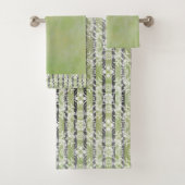 Cirkelbestanden & Stripes Patroon Bad Handdoek (Insitu)