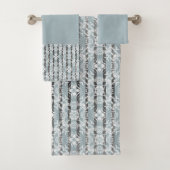 Cirkelbestanden & Stripes Patroon Bad Handdoek (Insitu)