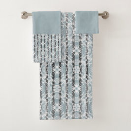 Cirkelbestanden & Stripes Patroon Bad Handdoek