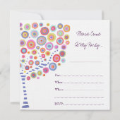 Cirkelboom opnieuw blanco invulling invitatie kaart (Achterkant)