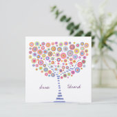 Cirkelboom Retro Aangepaste bruiloft-uitnodiging Kaart (Staand voorkant)