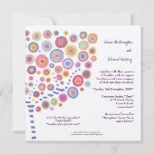 Cirkelboom Retro Aangepaste bruiloft-uitnodiging Kaart (Achterkant)