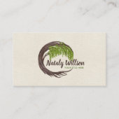 Cirkelboom van levenstekening visitekaartje (Voorkant)