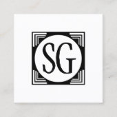 Cirkelbox - Initialen Vierkante Visitekaartje (Voorkant)