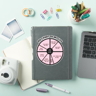 Cirkeldiagram van mijn leven als hondenmoeder sticker