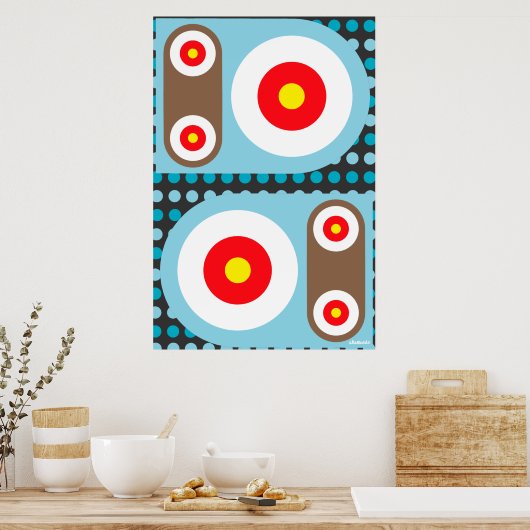 CirkeldoelrobotButtonnen Poster (Keuken)