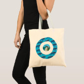 Cirkeldolfijnpatroon, tebag tote bag (Voorkant (product))