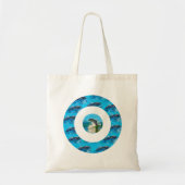 Cirkeldolfijnpatroon, tebag tote bag (Voorkant)