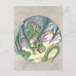 Cirkeldraak - groen briefkaart