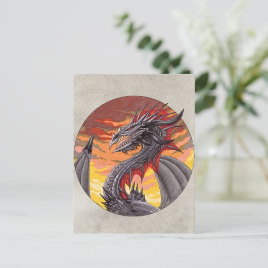 Cirkeldraak - IJzer Briefkaart (Staand voorkant)