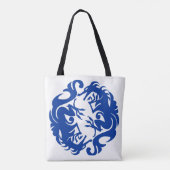 cirkeldraden canvas tas (Achterkant)