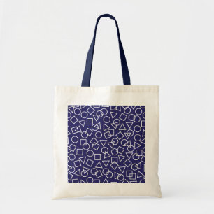 Cirkeldriehoek Canvas tas vierkant