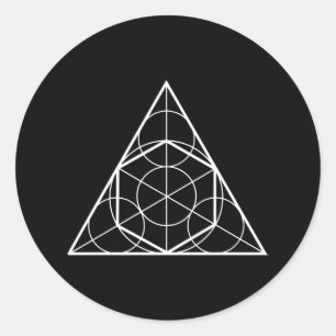 Cirkeldriehoek heilige geometrie ronde sticker
