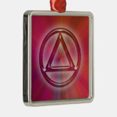 Cirkeldriehoek Sober Recovery Hanging Ornament (Rechts)