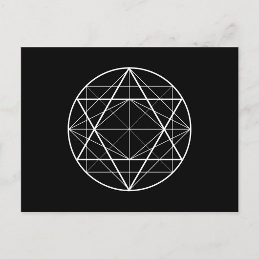 Cirkeldriehoeken heilige geometriettekening briefkaart (Voorkant)