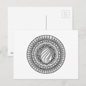 Cirkeldriehoekige driehoek briefkaart (Voorkant / Achterkant)