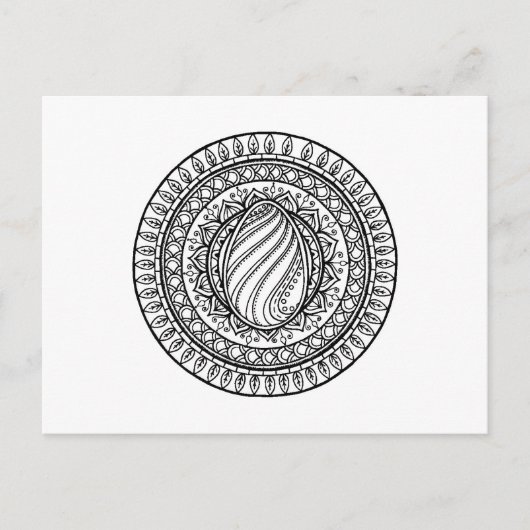 Cirkeldriehoekige driehoek briefkaart (Voorkant)
