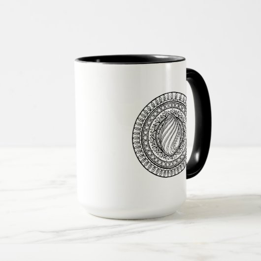 Cirkeldriehoekige driehoek mok (Voorkant rechts)